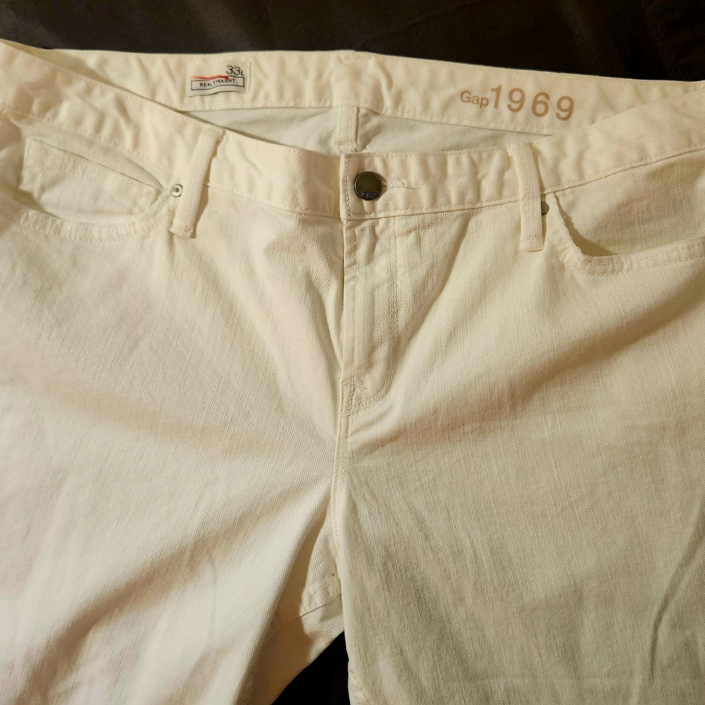 ⭐️NWT White GAP Straight Leg Jeans | Classic Fit Size 33 - Picture 8 of 9